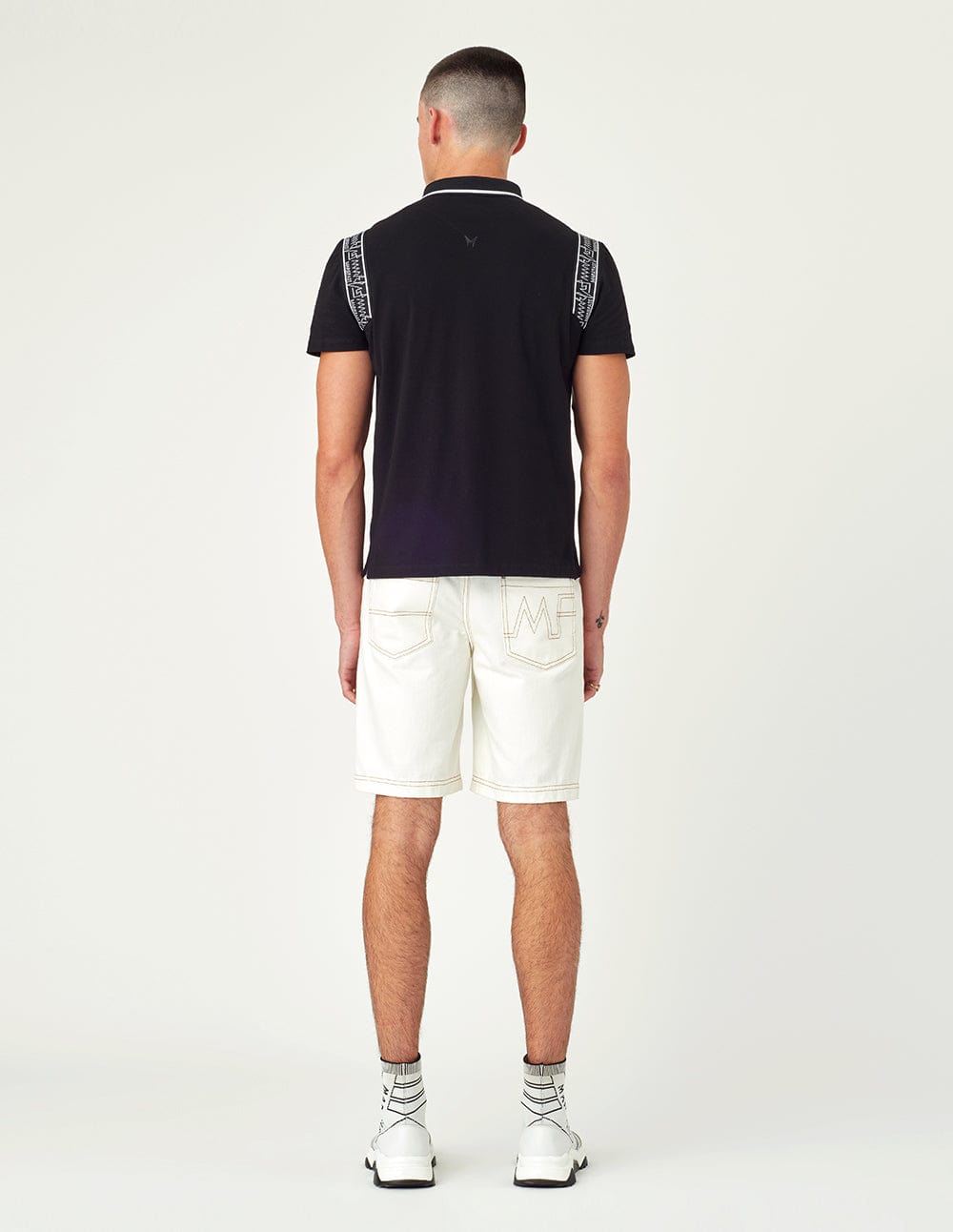 Men Washed Denim Shorts