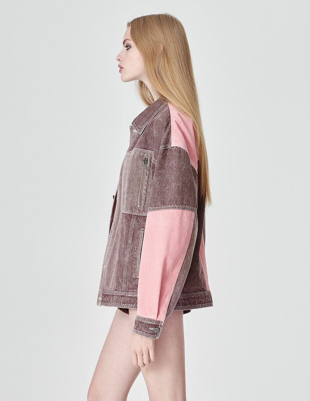 Unisex Style Stitched Denim Jacket