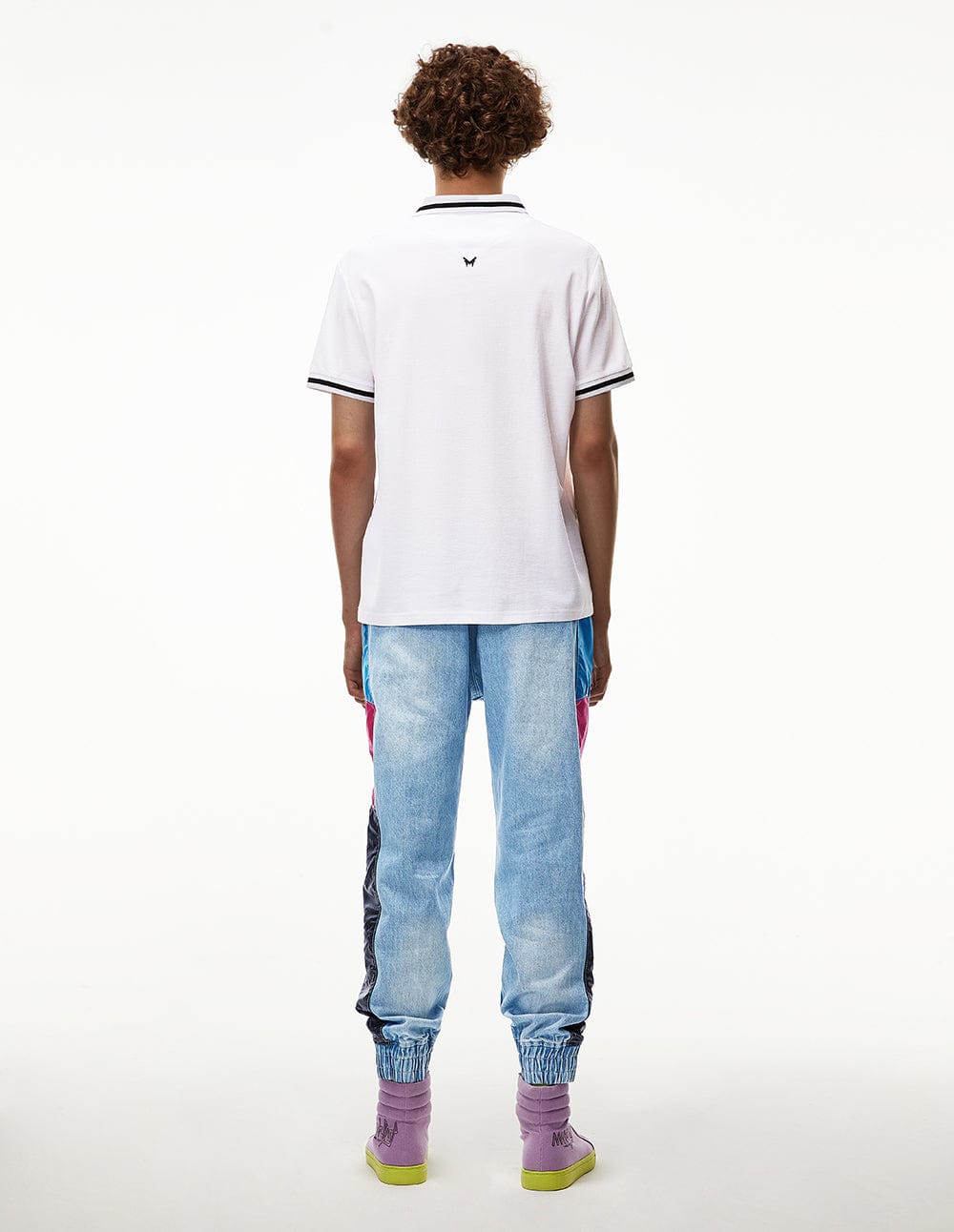 Men Patch Denim Jeans