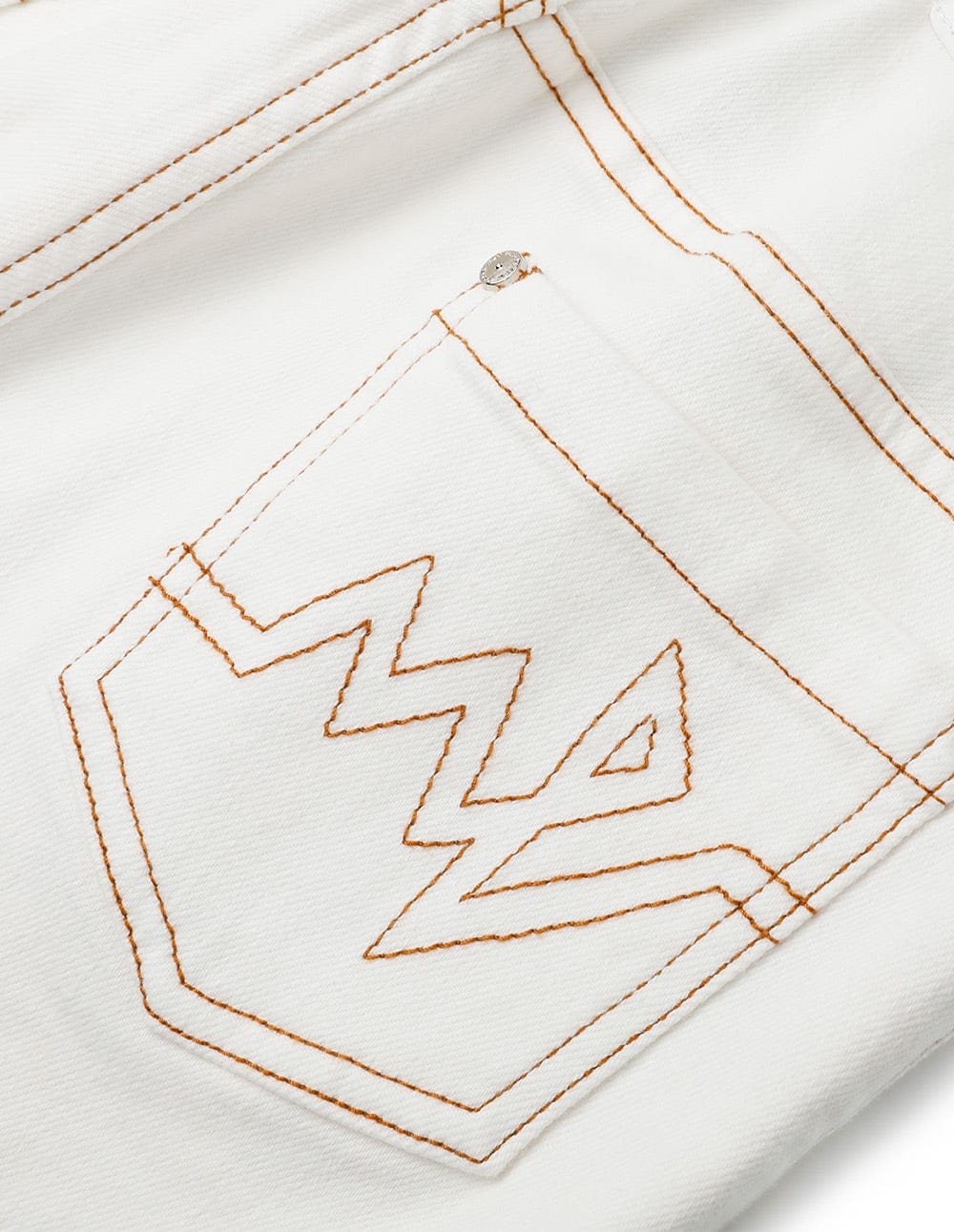 Women's Contrast Thread Slit Washed Jeans