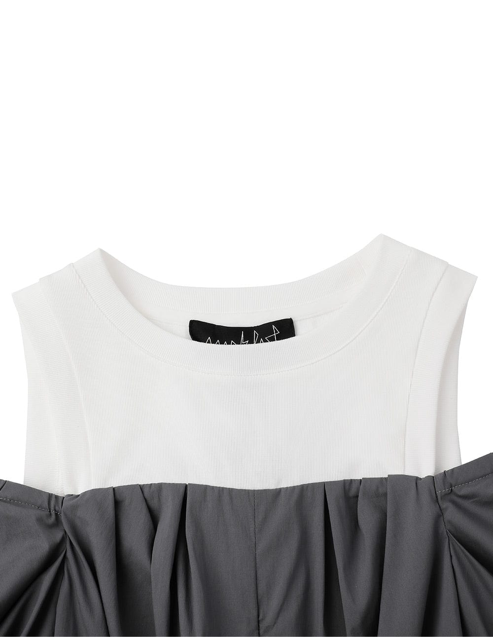 Ladies Strapless False Two-Piece Long Sleeve Top