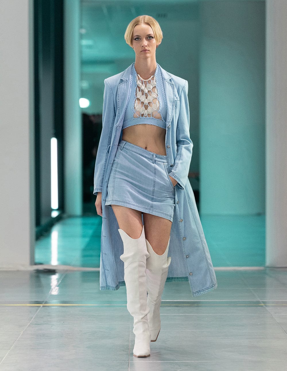 Women¡¯S Washed Denim Skirt