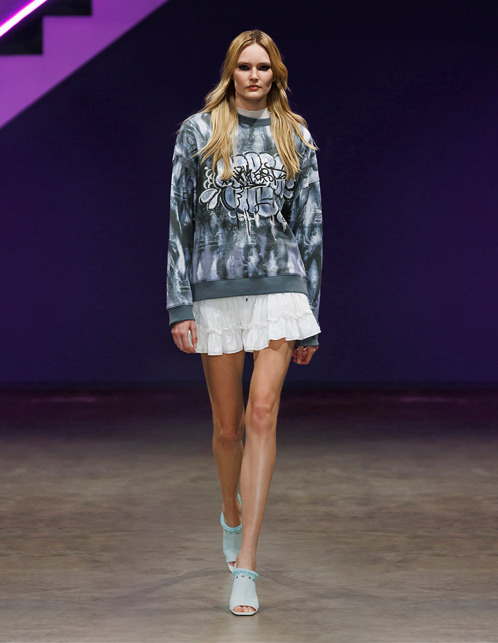 Couple Style Abstract Printed Cotton Loose Sweatshirt