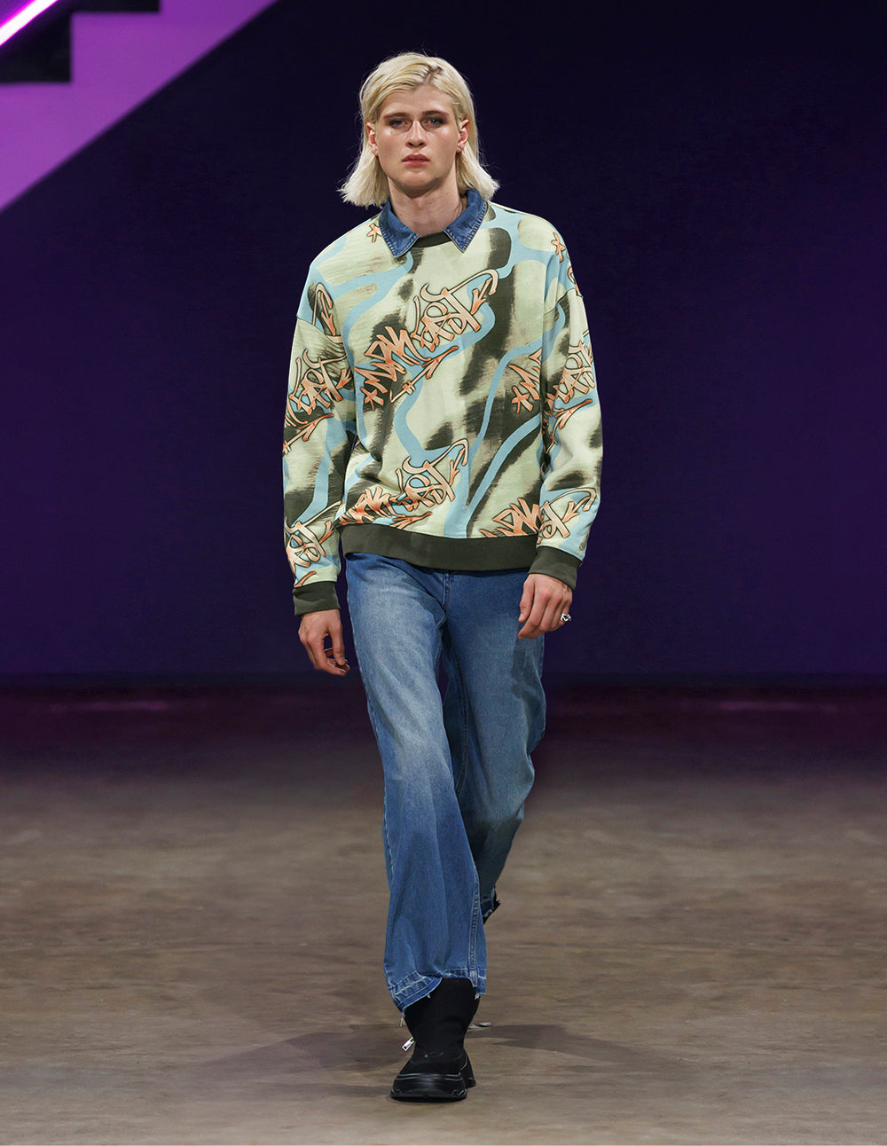 Haiying Image Positioning Printed Cotton Loose Sweatshirt