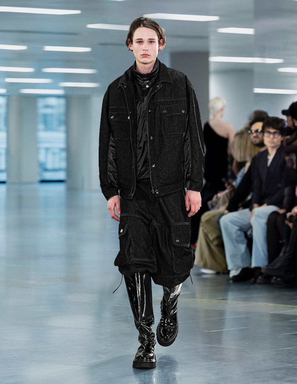 Men's Quilted Patchwork Washed Jeans