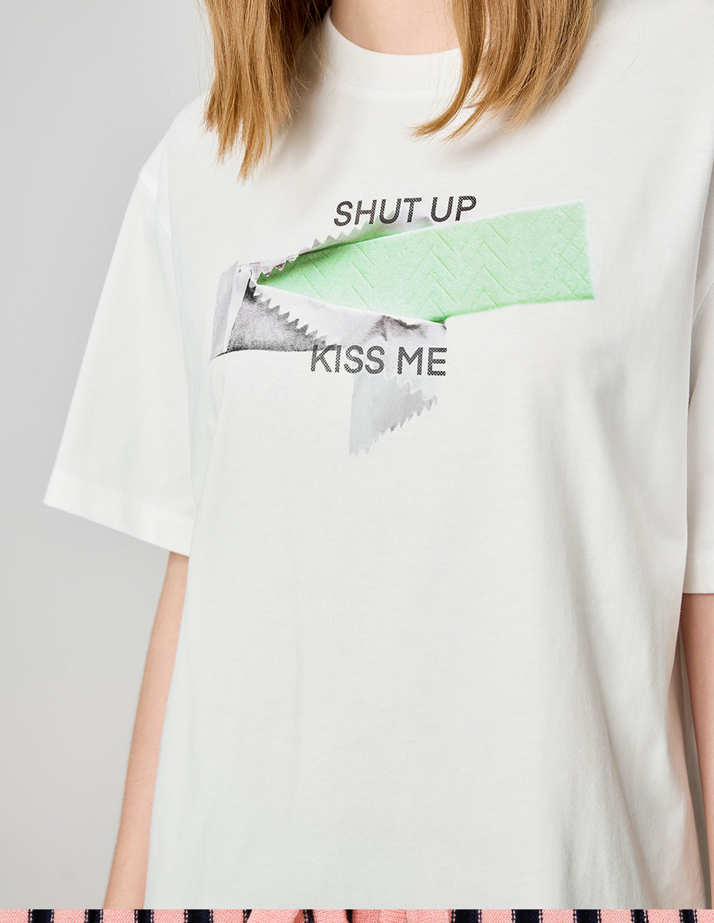 Couple Style Chewing Gum Slogan Printed T-Shirt