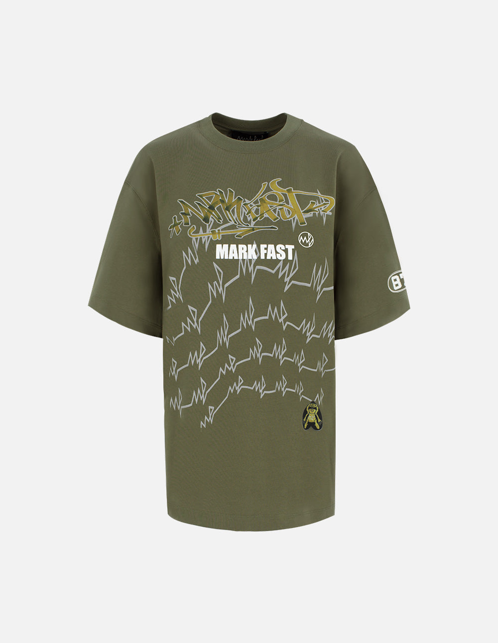 Couple style letter logo printed cotton T-shirt