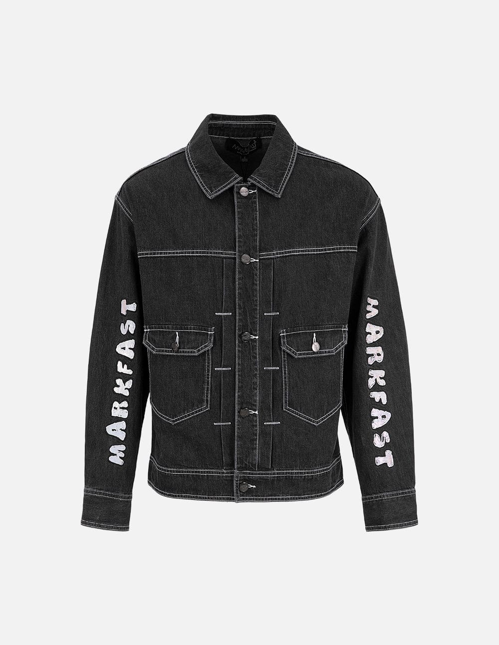 Unisex Embroidered Printed Washed Denim Jacket