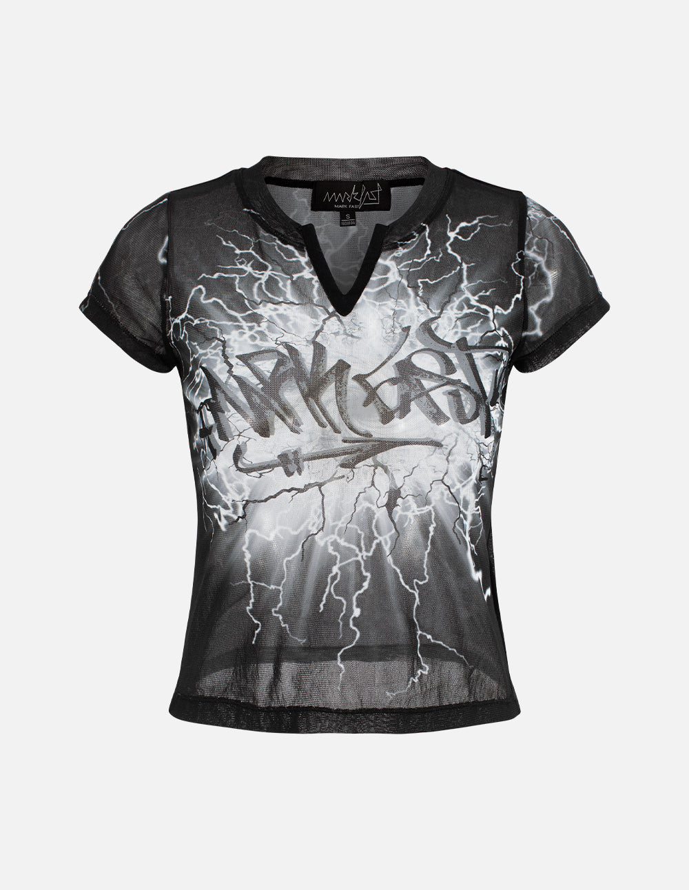 MF Artistic Lightning Pattern V-Neck T