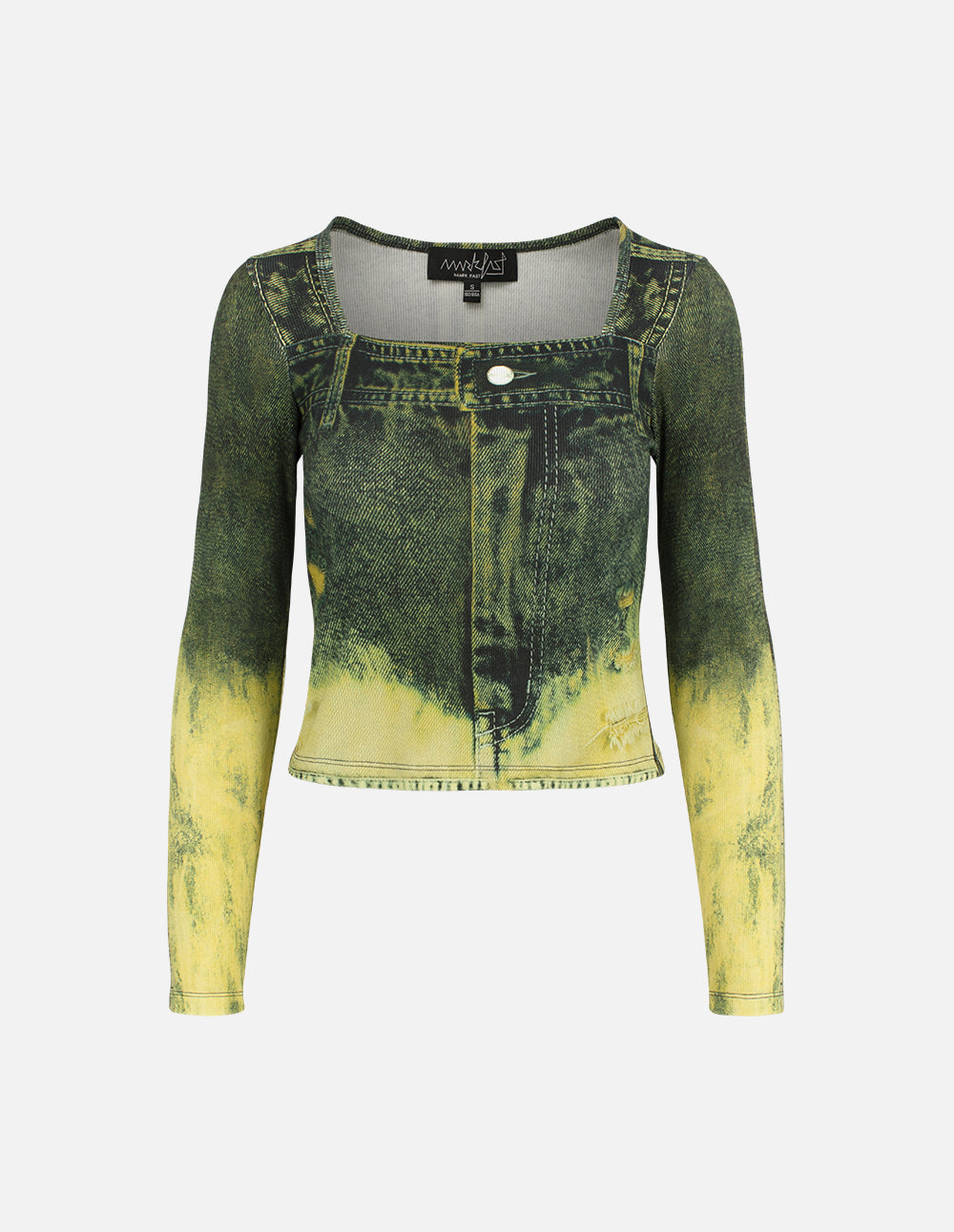 Women's Washed Yunrou Knitted Denim Top