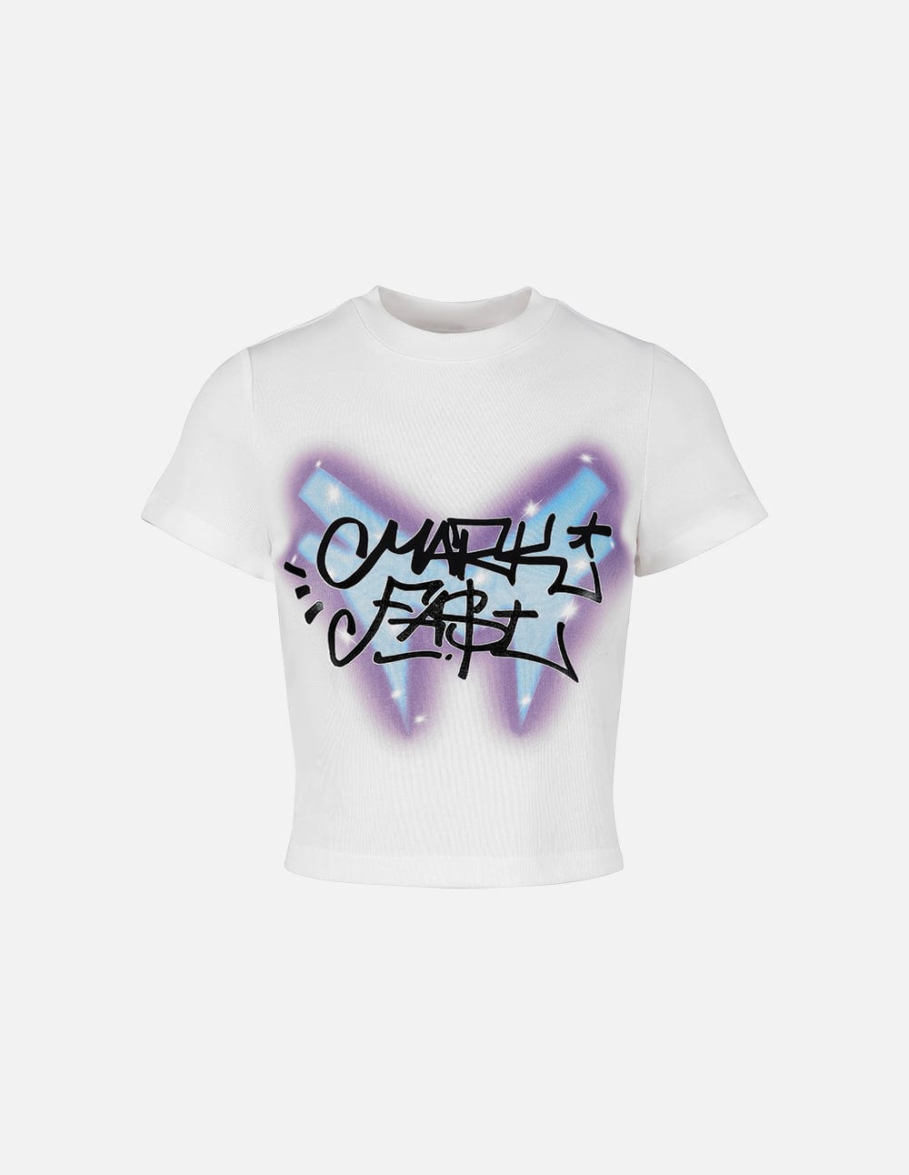 Women's Electric Butterfly Print Short T-Shirt