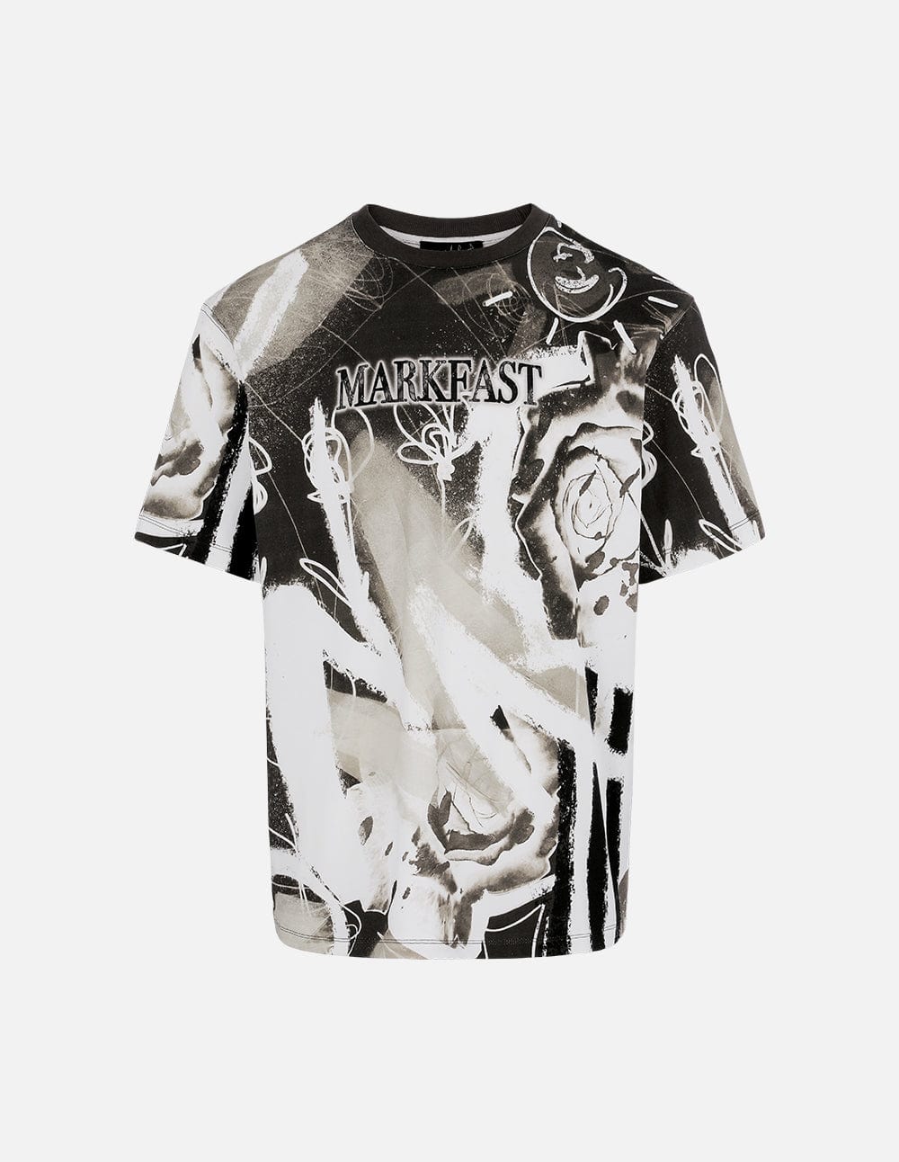 Unisex Rose Positioning Printed Cotton T-Shirt