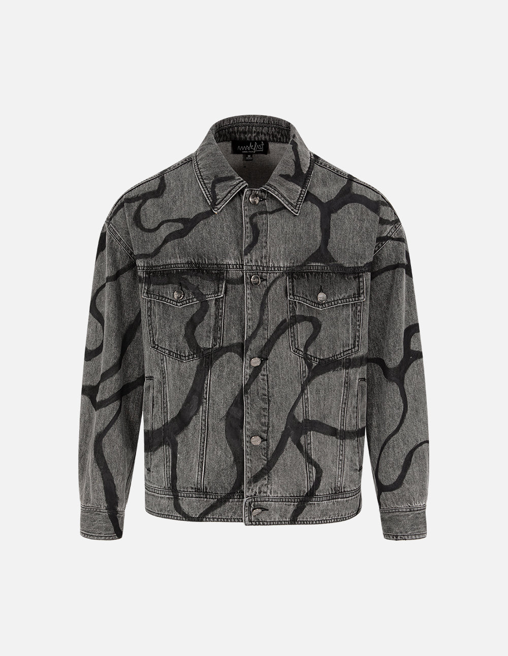 Couple Style Washed Wavy Denim Jacket