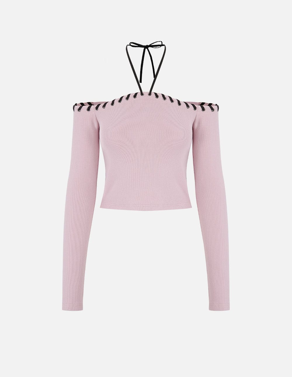 Women's Contrast Strapped One-Shoulder Top