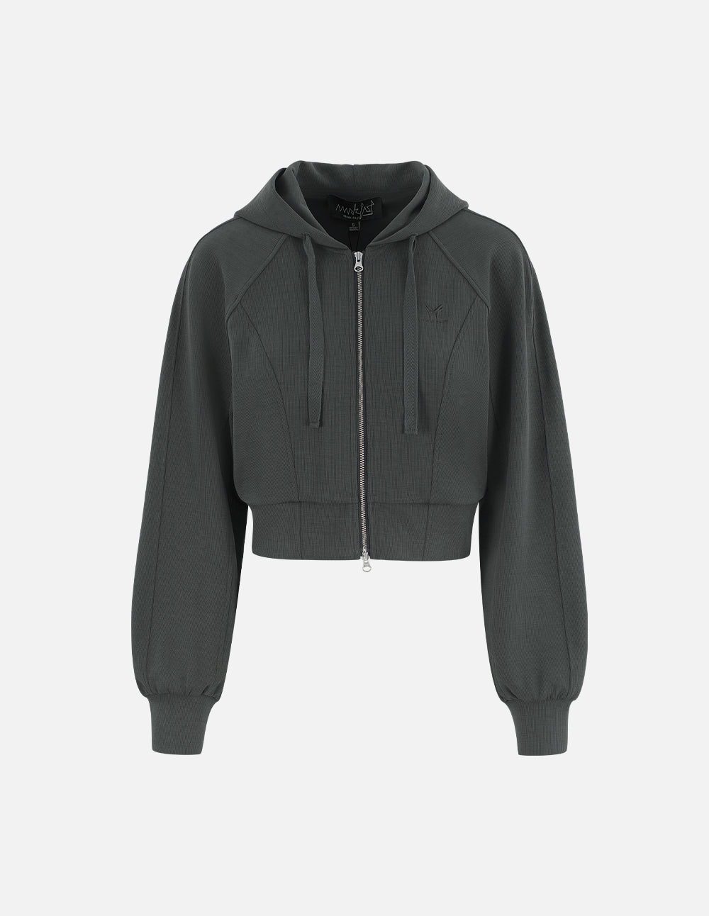 MF versatile slim basic hooded lace-up sweatshirt jacket