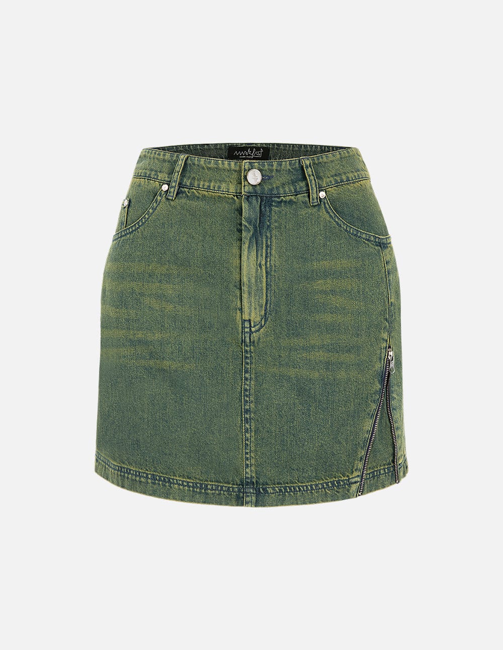Women's Dyed Washed Denim Hip Skirt