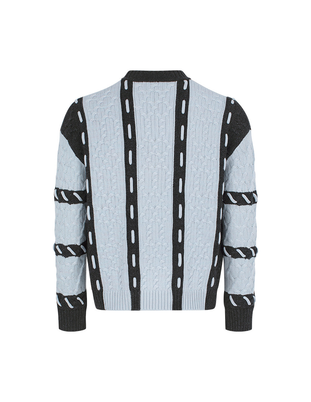 Couple Style Wool Blend Contrasting Sweater