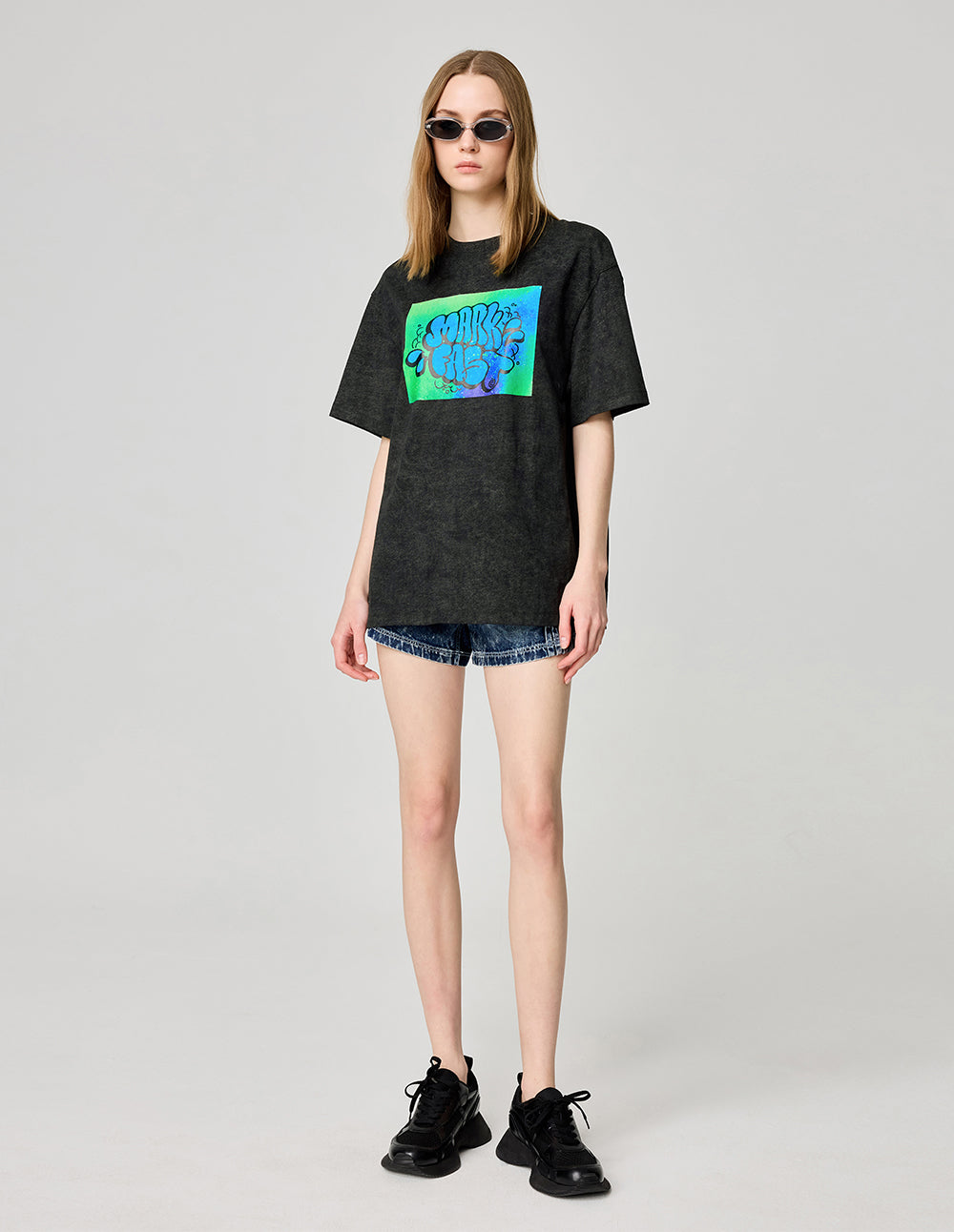 Couple Style Personalized Printed Round Neck Short-Sleeved T-Shirt