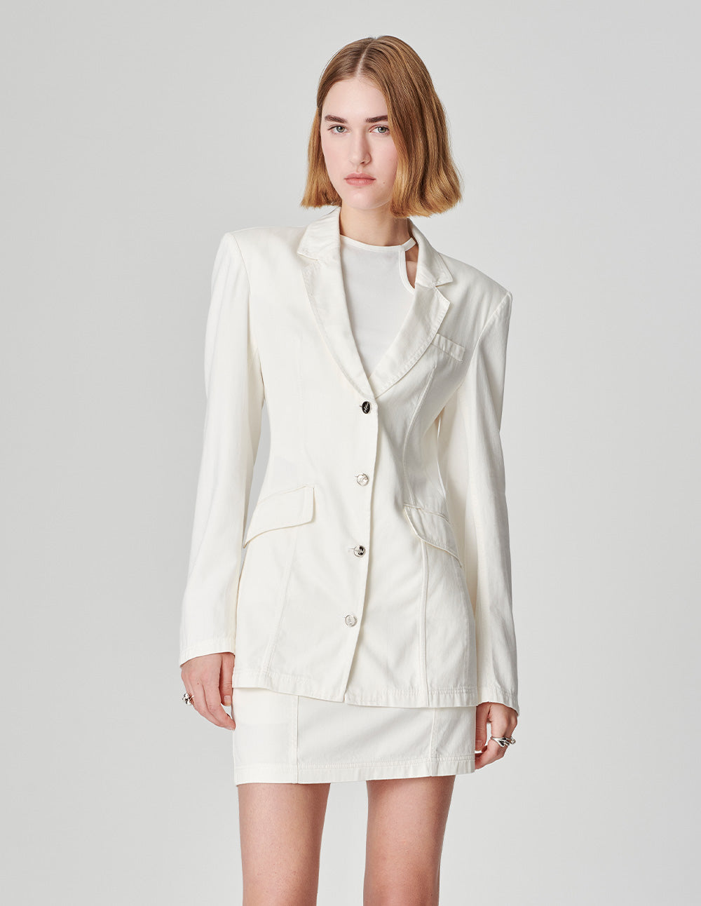 Women's Washed Denim Casual Suit Jacket