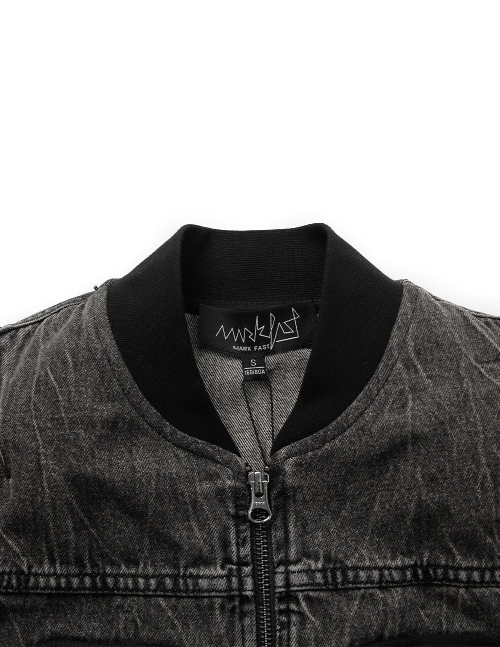 Ladies Washed Denim Baseball Jacket