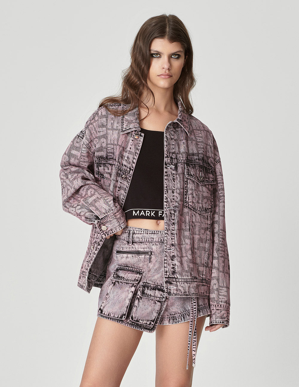 Couple Style Snowflake Dyed Washed Denim Jacket