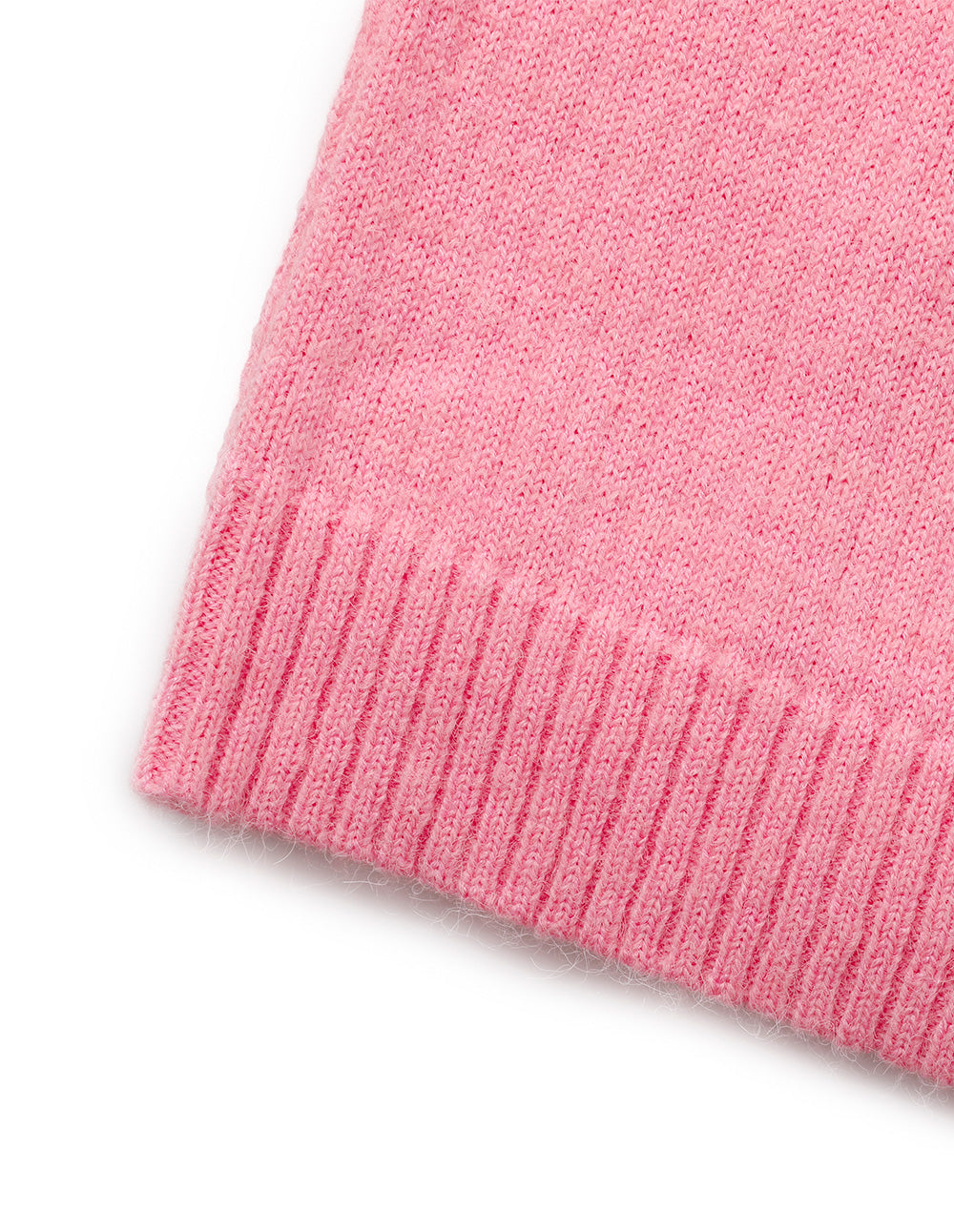 Women's Pink Textured Knitted Pullover