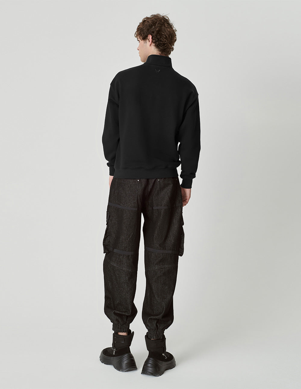 Men's Half Turtleneck Brushed Knitted Sweatshirt