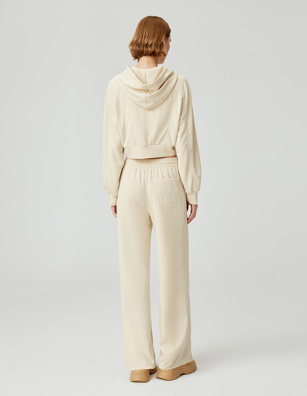 MF versatile slim basic hooded lace-up sweatshirt jacket