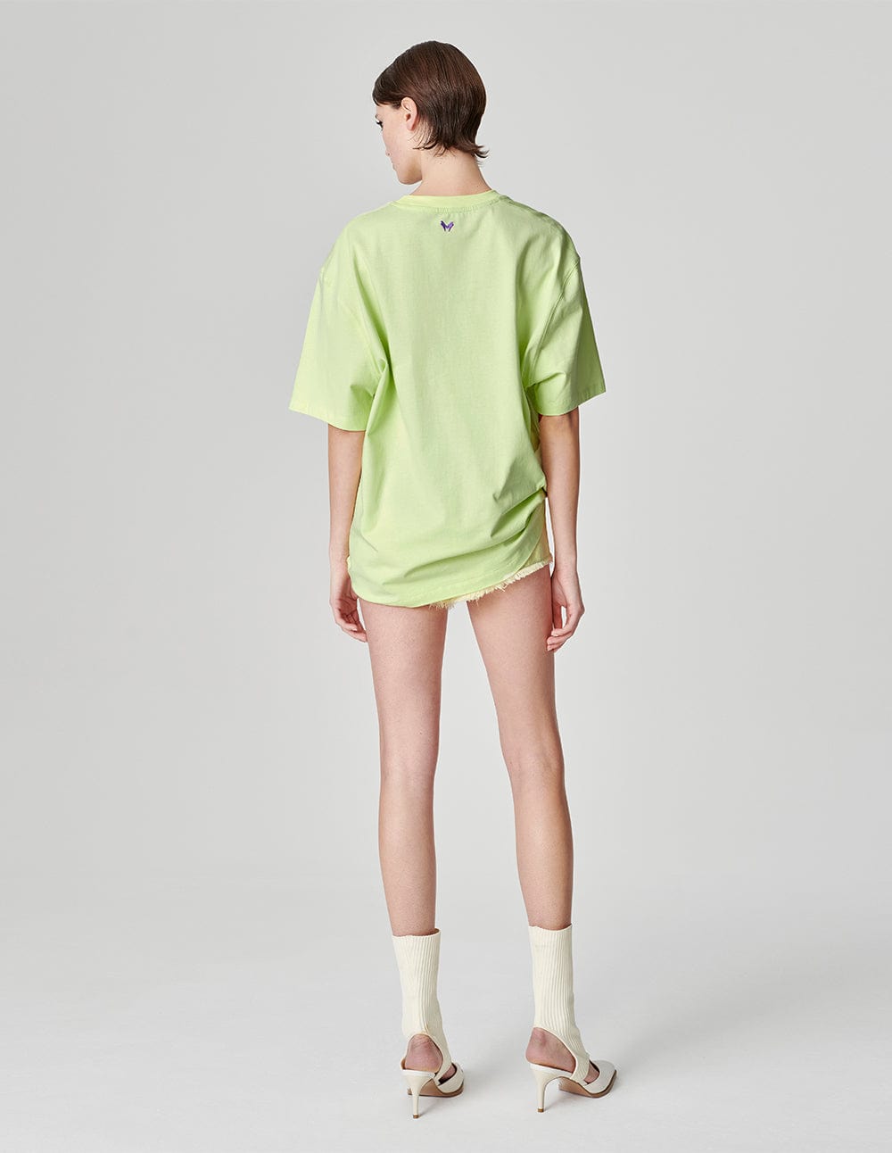 Unisex Graffiti Print Loose Round Neck T-Shirt