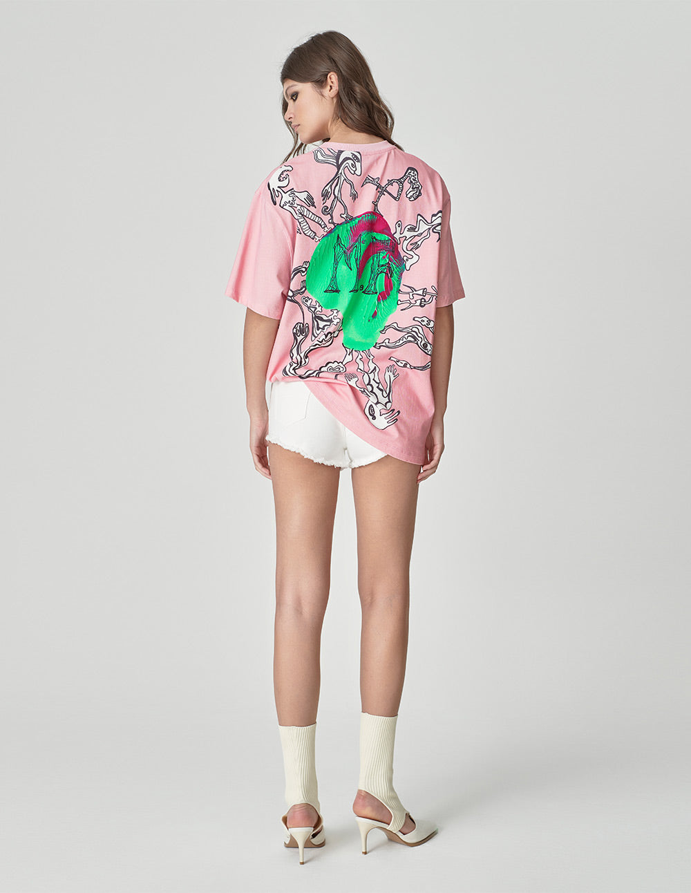 Couple's Around The Planet Printed Cotton T-Shirt