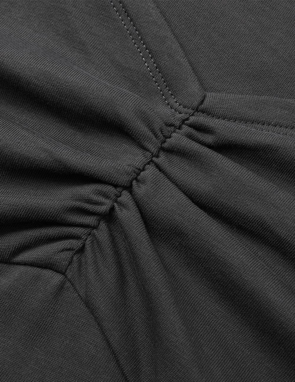 Women's Pleated Bra-Style Cotton T-Shirt