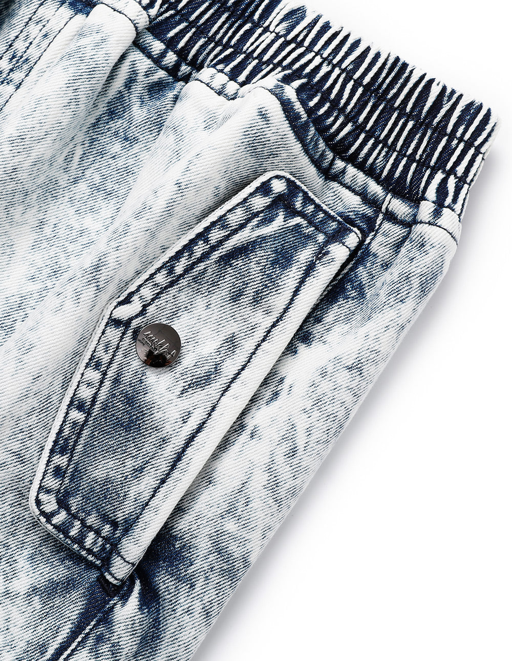 Women's Bleached Double Pocket Denim Skirt