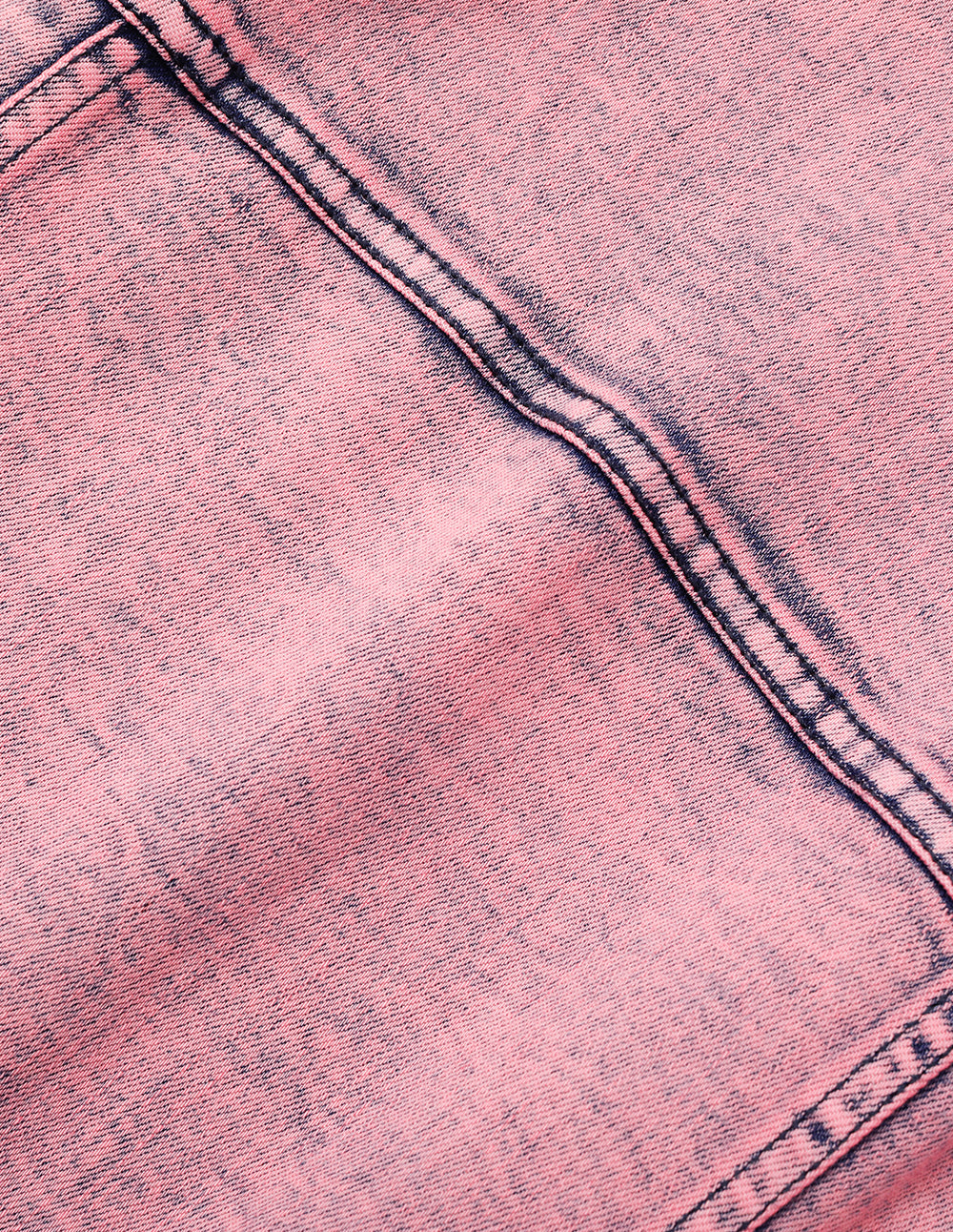 MF Coral Red Washed Short Denim Jacket