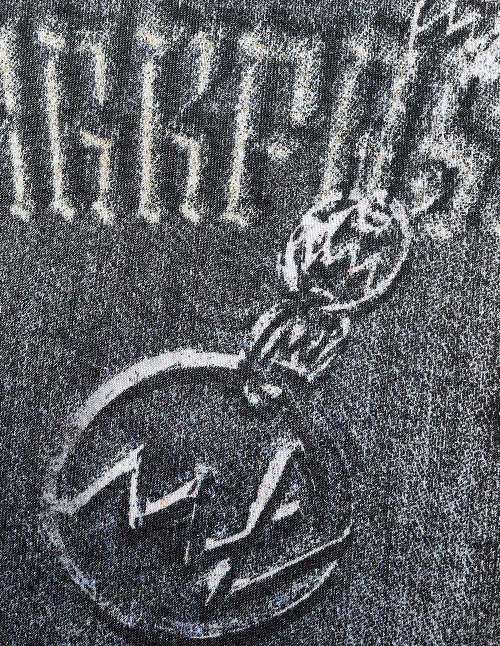 Women's Printed Knitted Ribbed Crew Neck T-Shirt