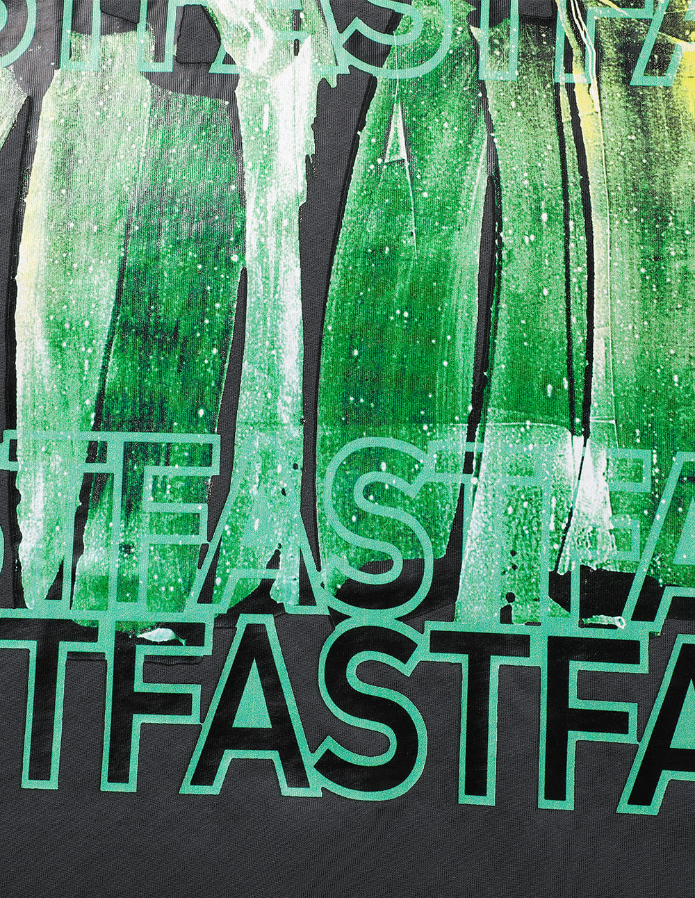 Couple Style Metallic Light And Shadow Hand-Painted Wall Print T-Shirt