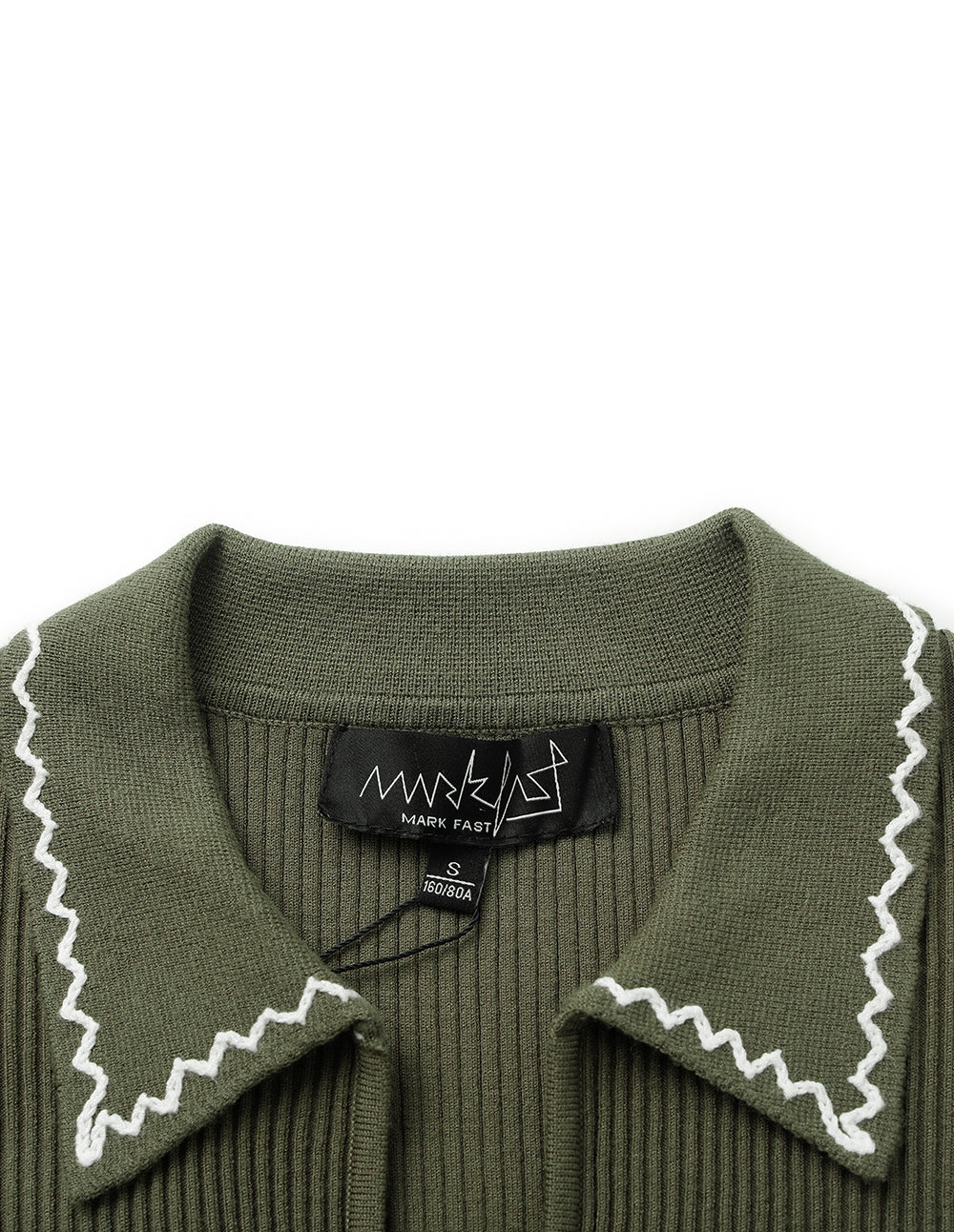 Women's Army Green Lapel Sweater