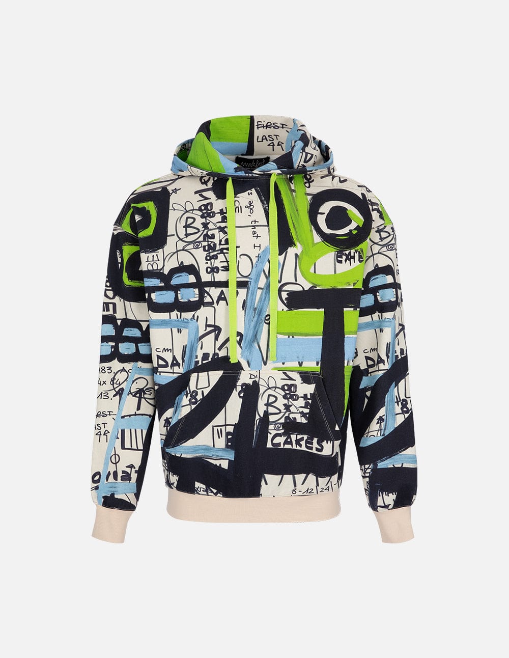 Unisex Recycled Graffiti Print Hoodie
