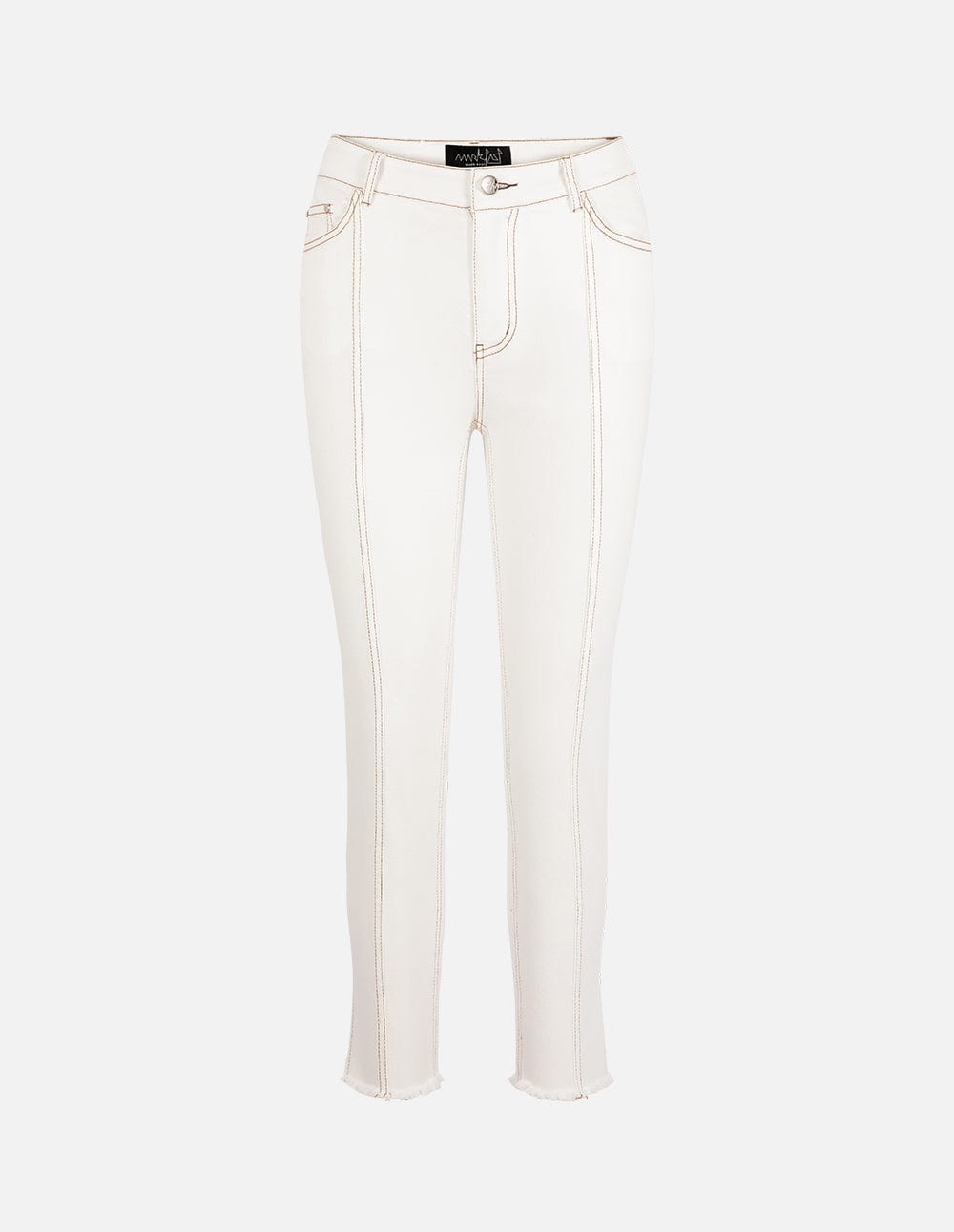 Women's Contrast Thread Slit Washed Jeans