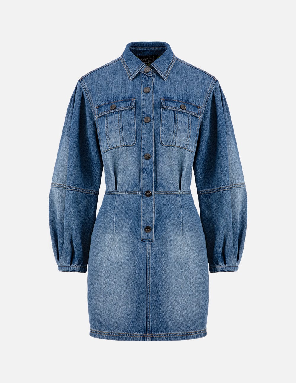 Women's Blue Long Sleeve Denim Dress