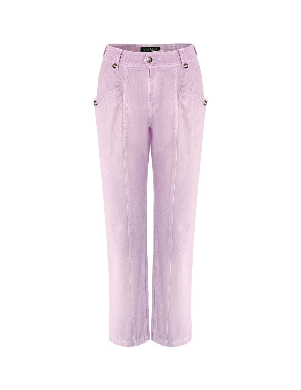 Women Straight Fit Pink Dyed Denim Jeans