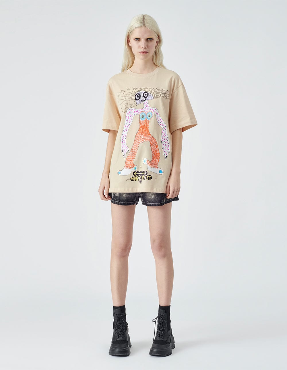 Monster Print T-Shirt For Couples