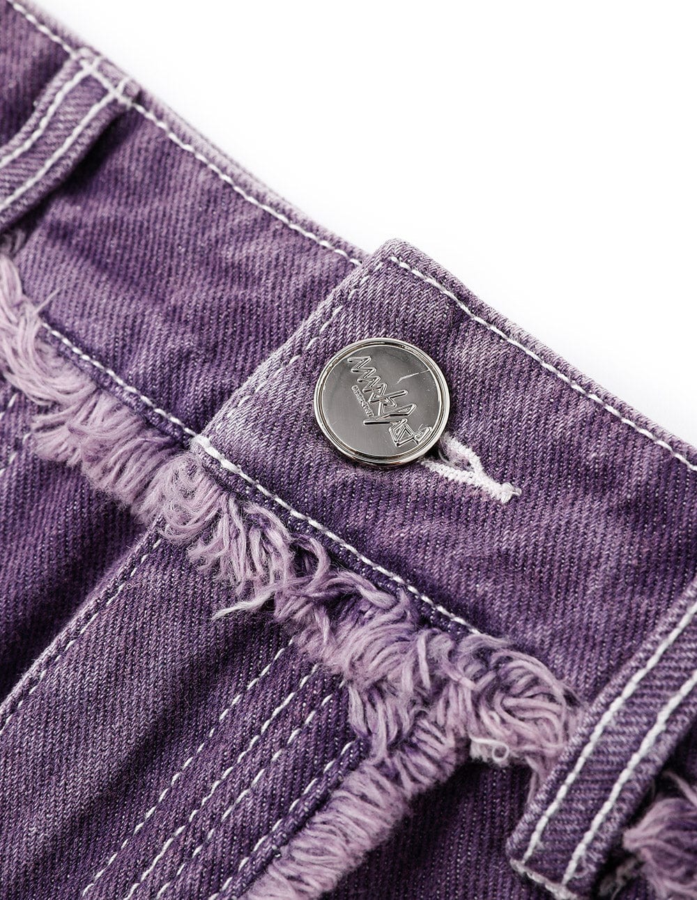 Ladies Purple Denim Short Skirt