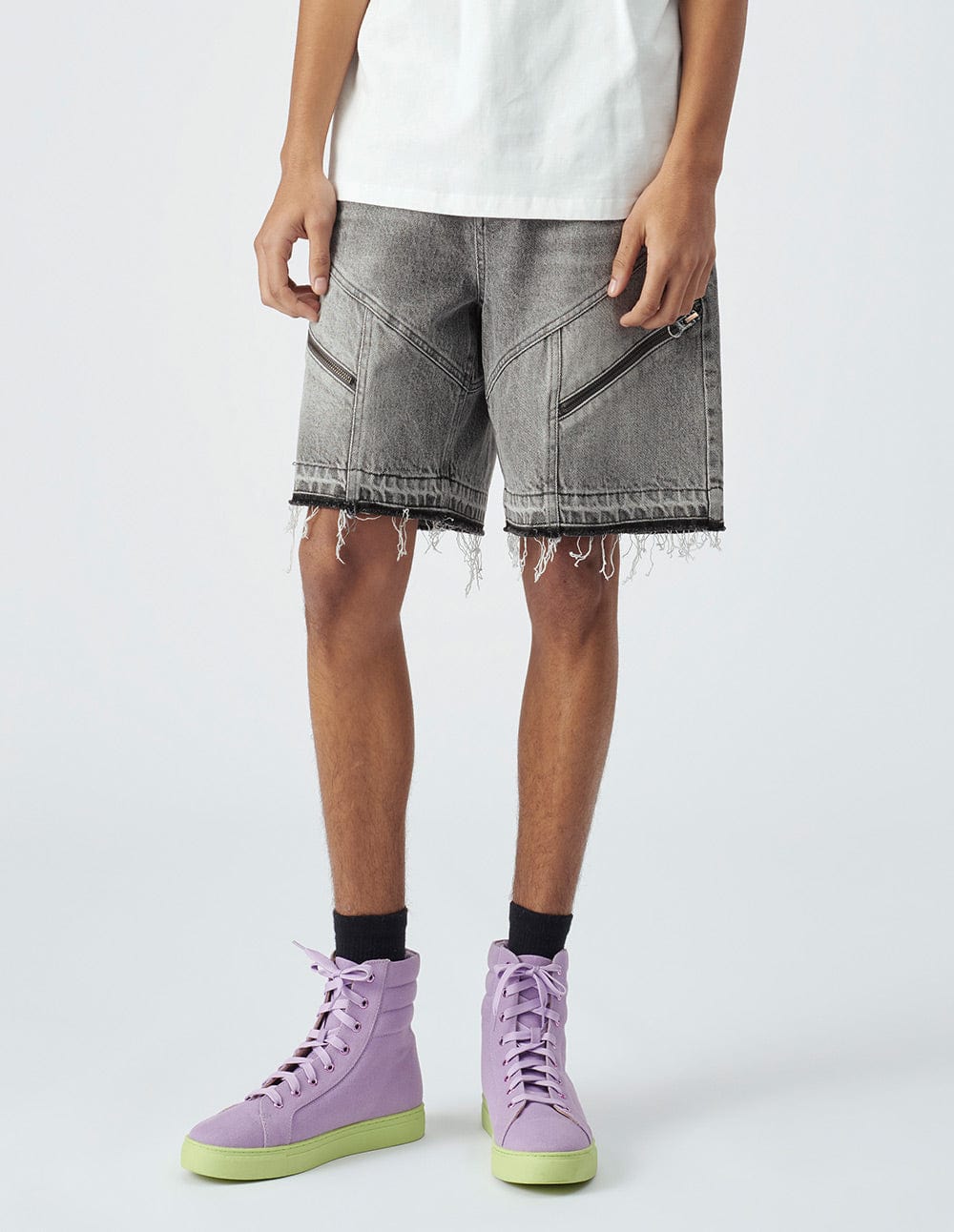 Men's Runway Style Denim Shorts