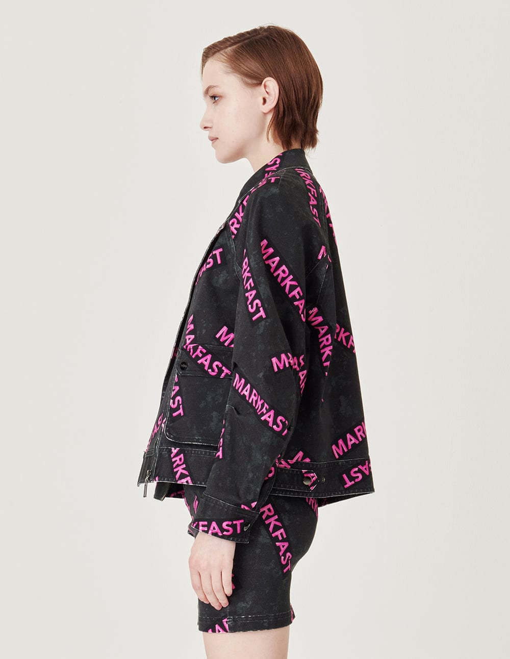 Runway Logo Lapel Denim Jacket