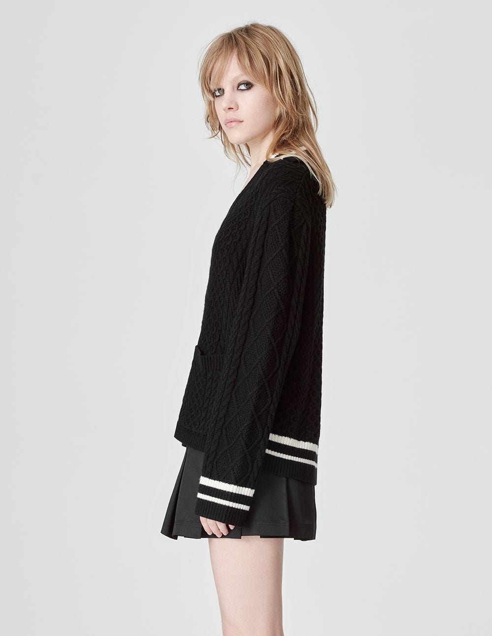 Women's Contrast Pattern Knitted Pullover