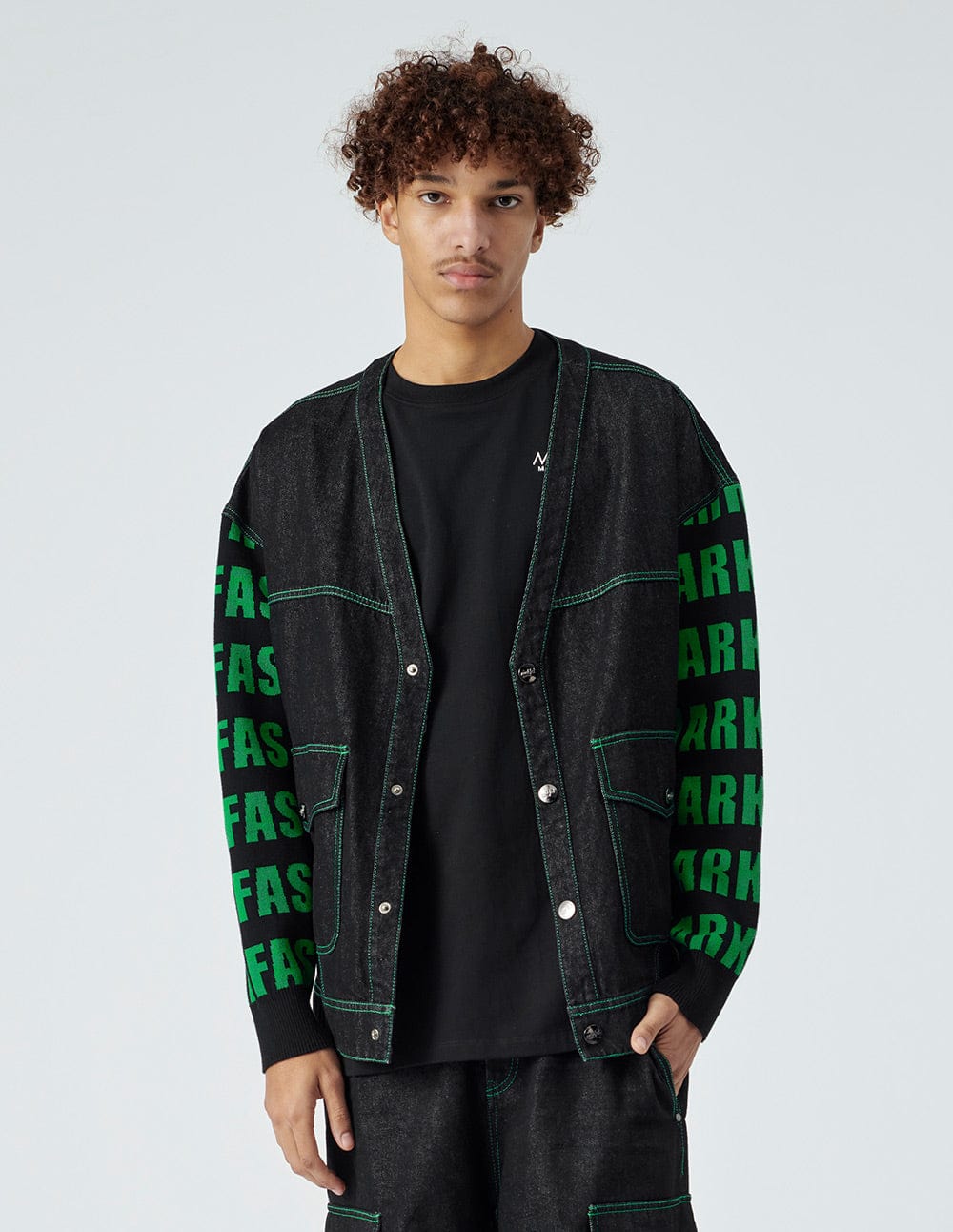 Unisex Knitted Stitched Denim Jacket