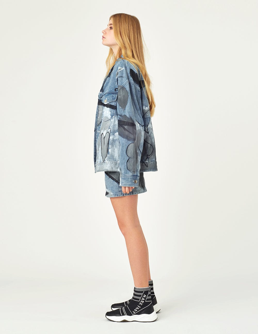 Women Hand-Painting Mini Skirt