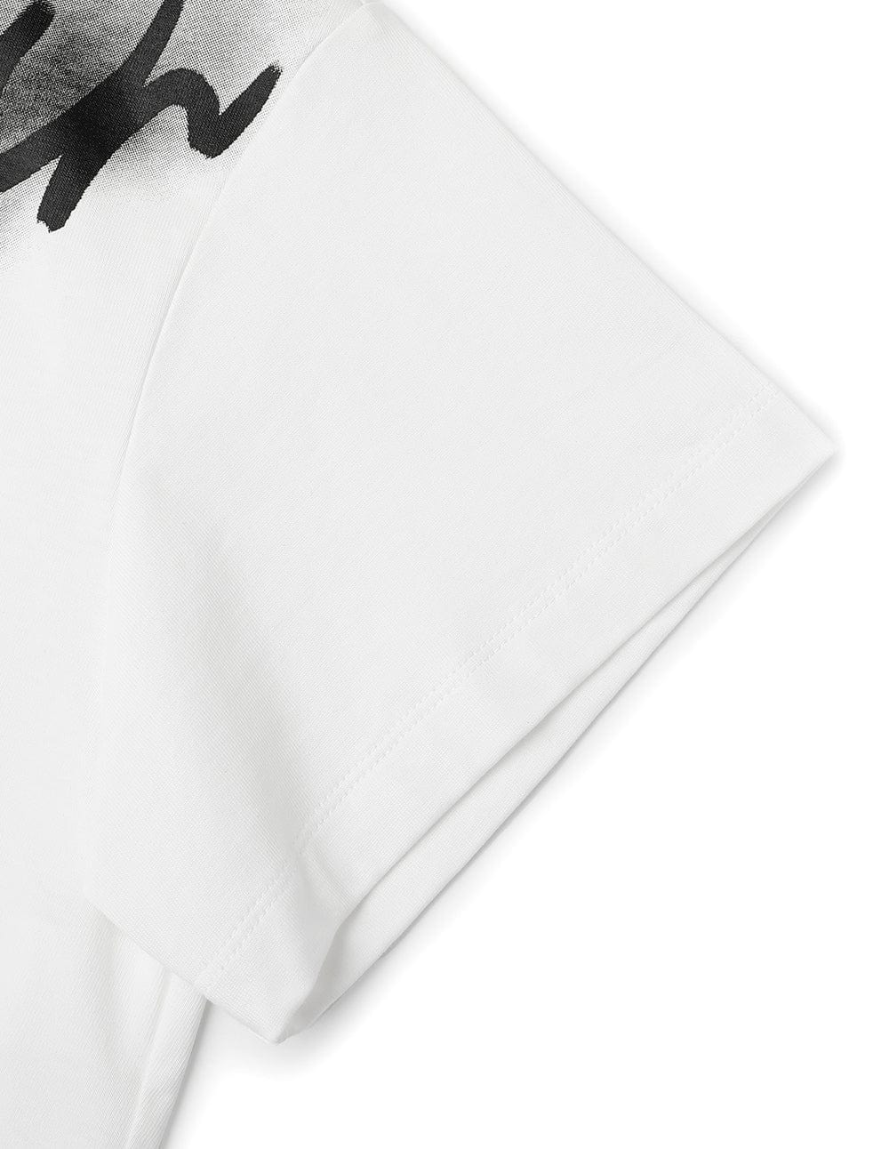 Cotton Cropped Paint Print T-Shirt