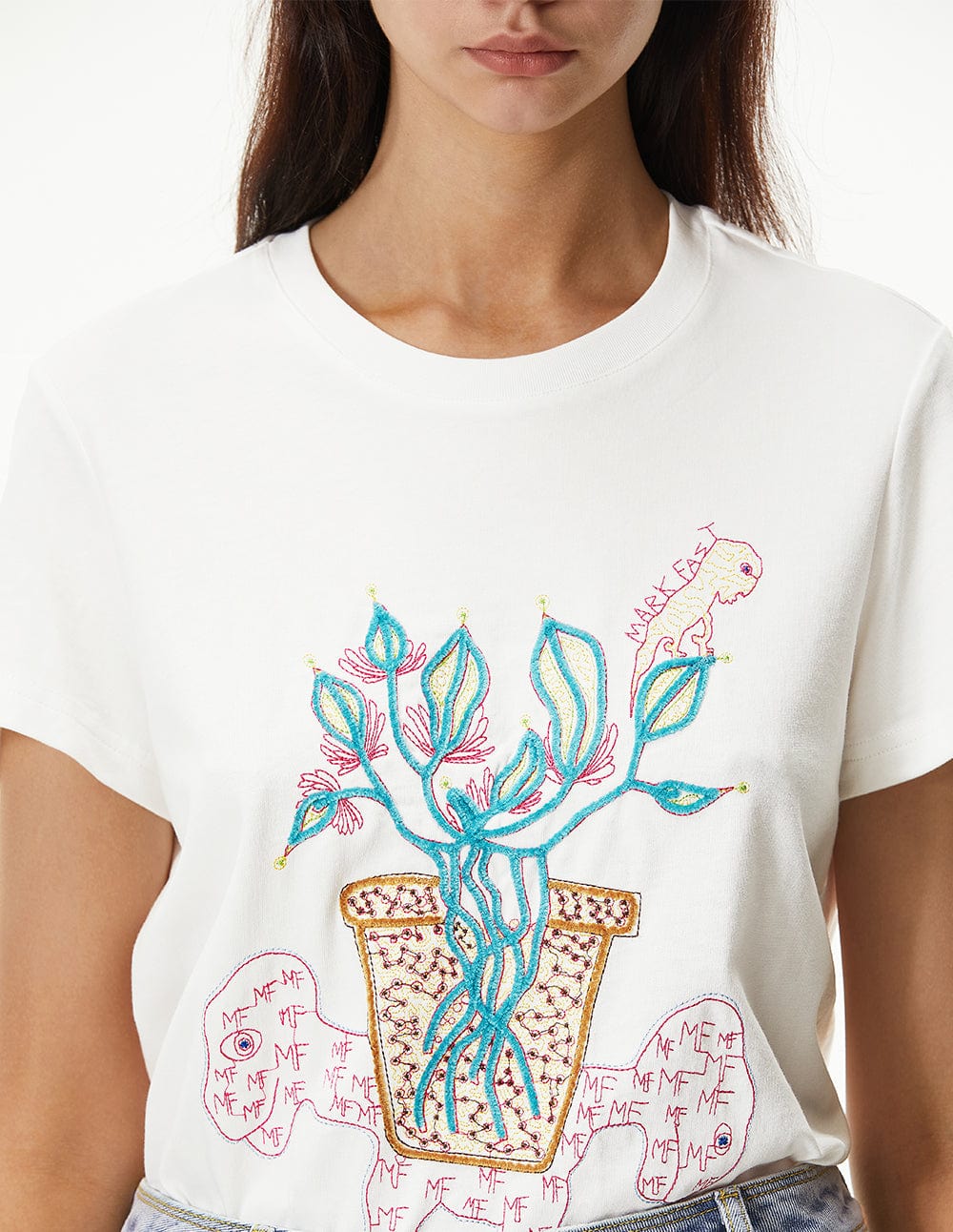 Women Washed Denim Slim Fit Mini Skirt