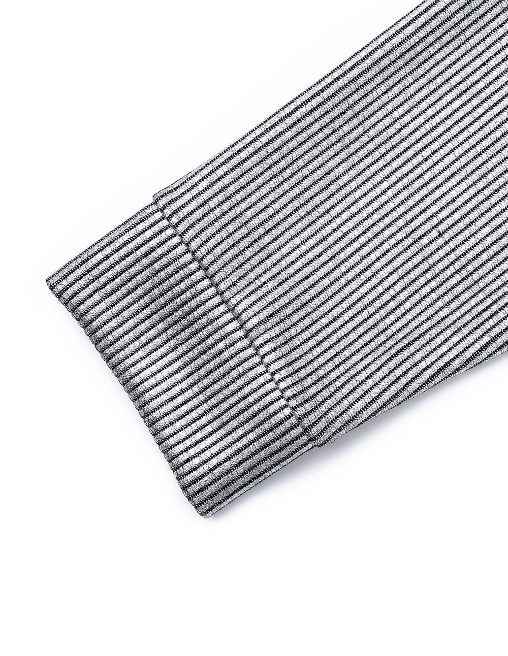 Ladies Silver Hooded Short Loose Sweatshirt